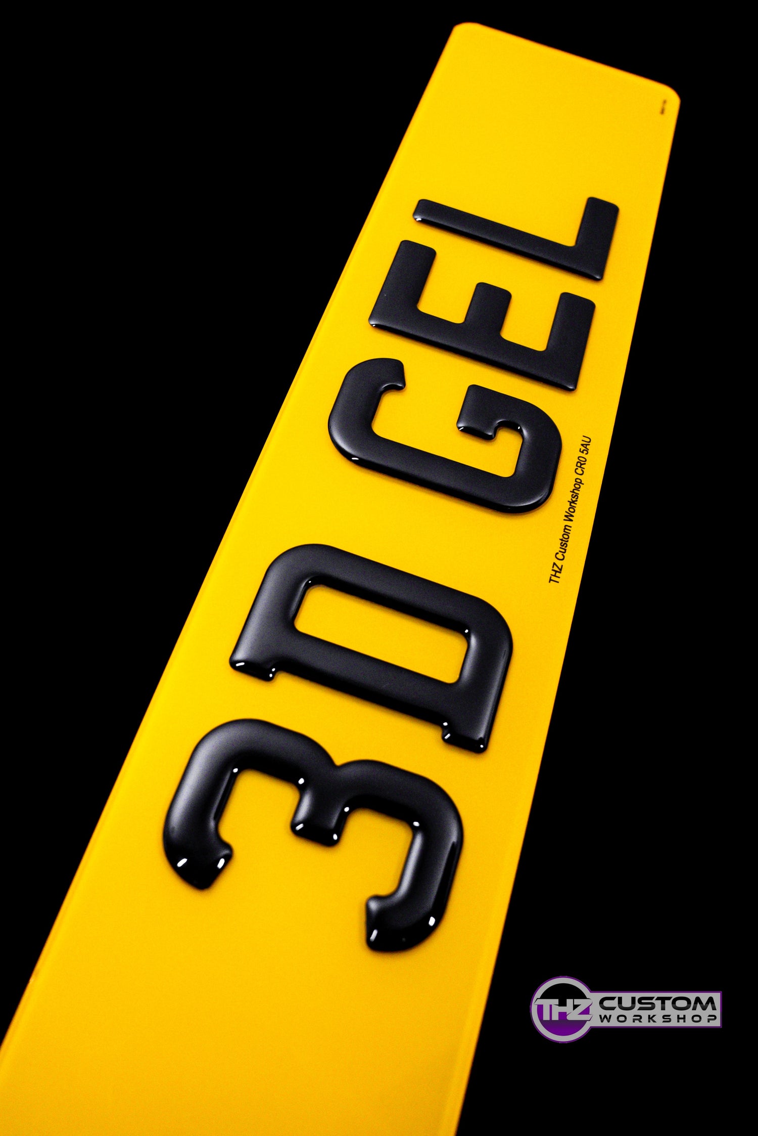 3D Gel Number Plates Set