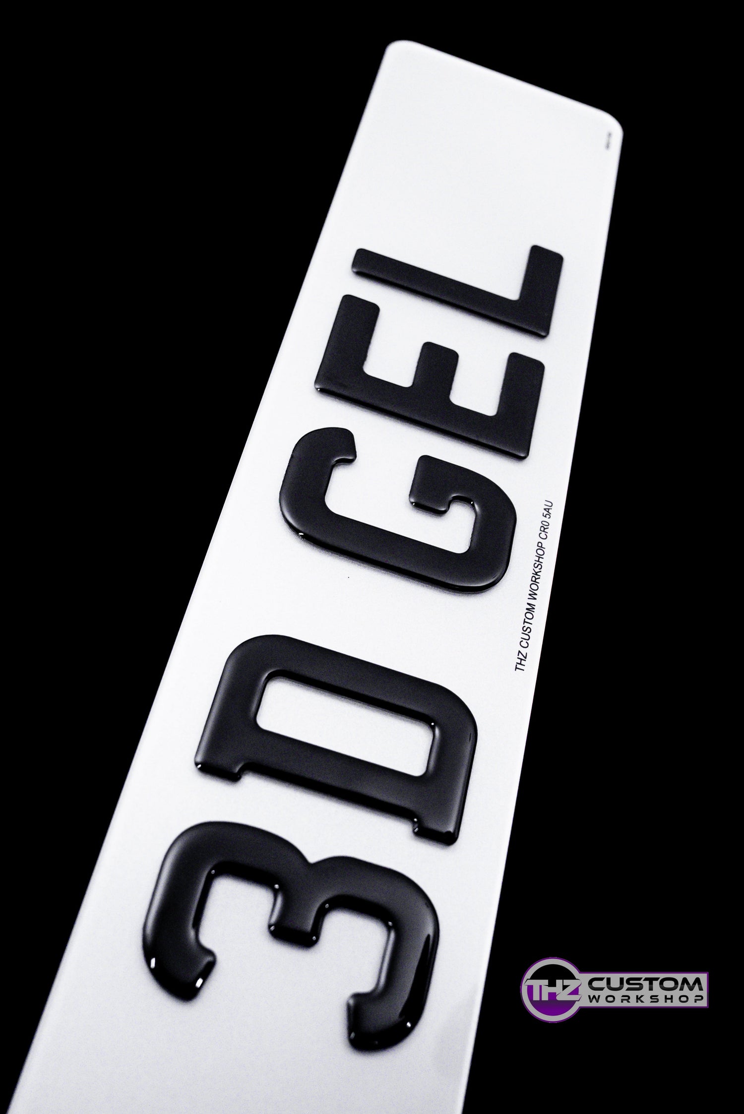 3D Gel Number Plates Set