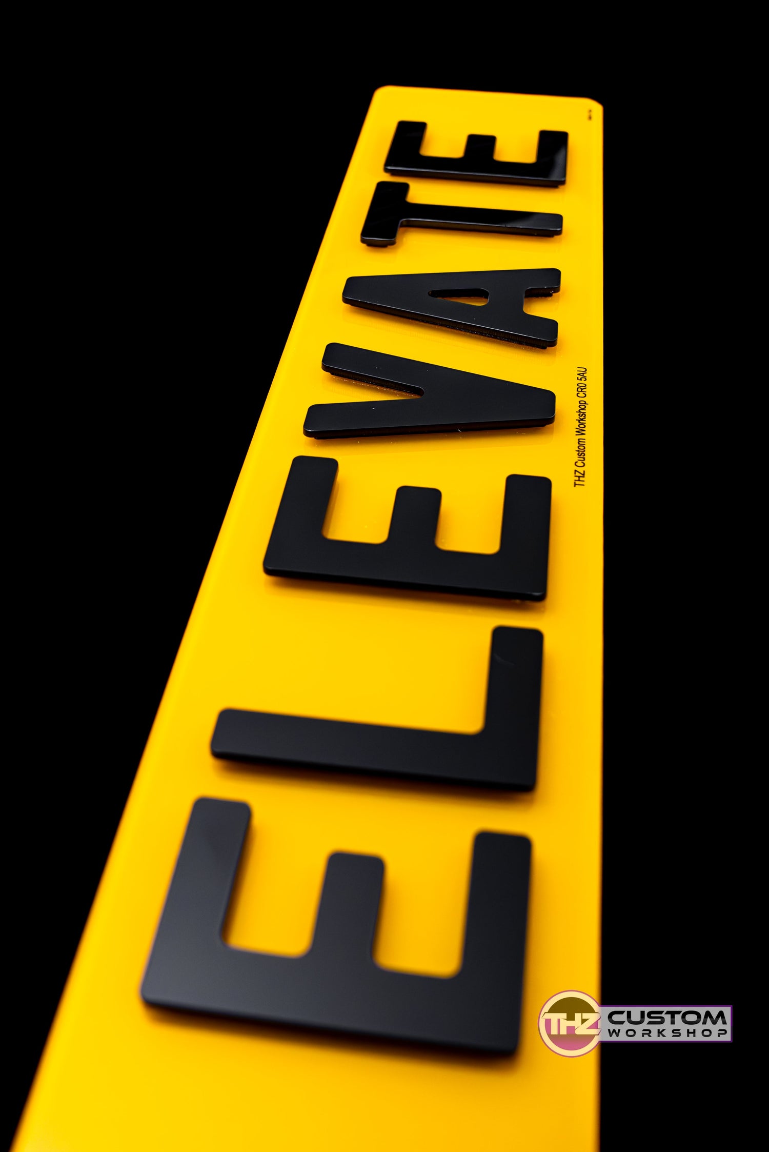 4D Elevate Number Plates Set
