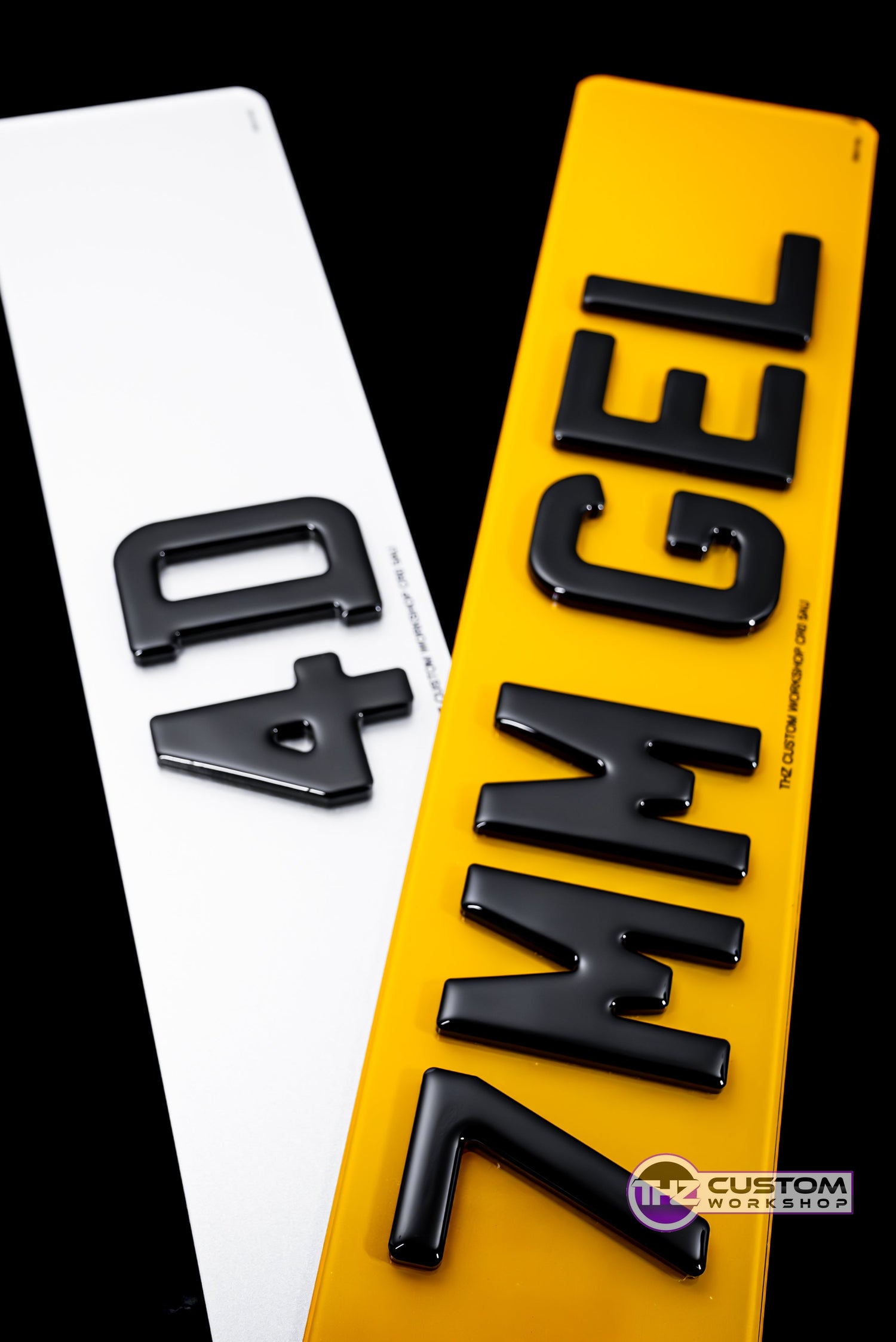 4D Number Plates Set