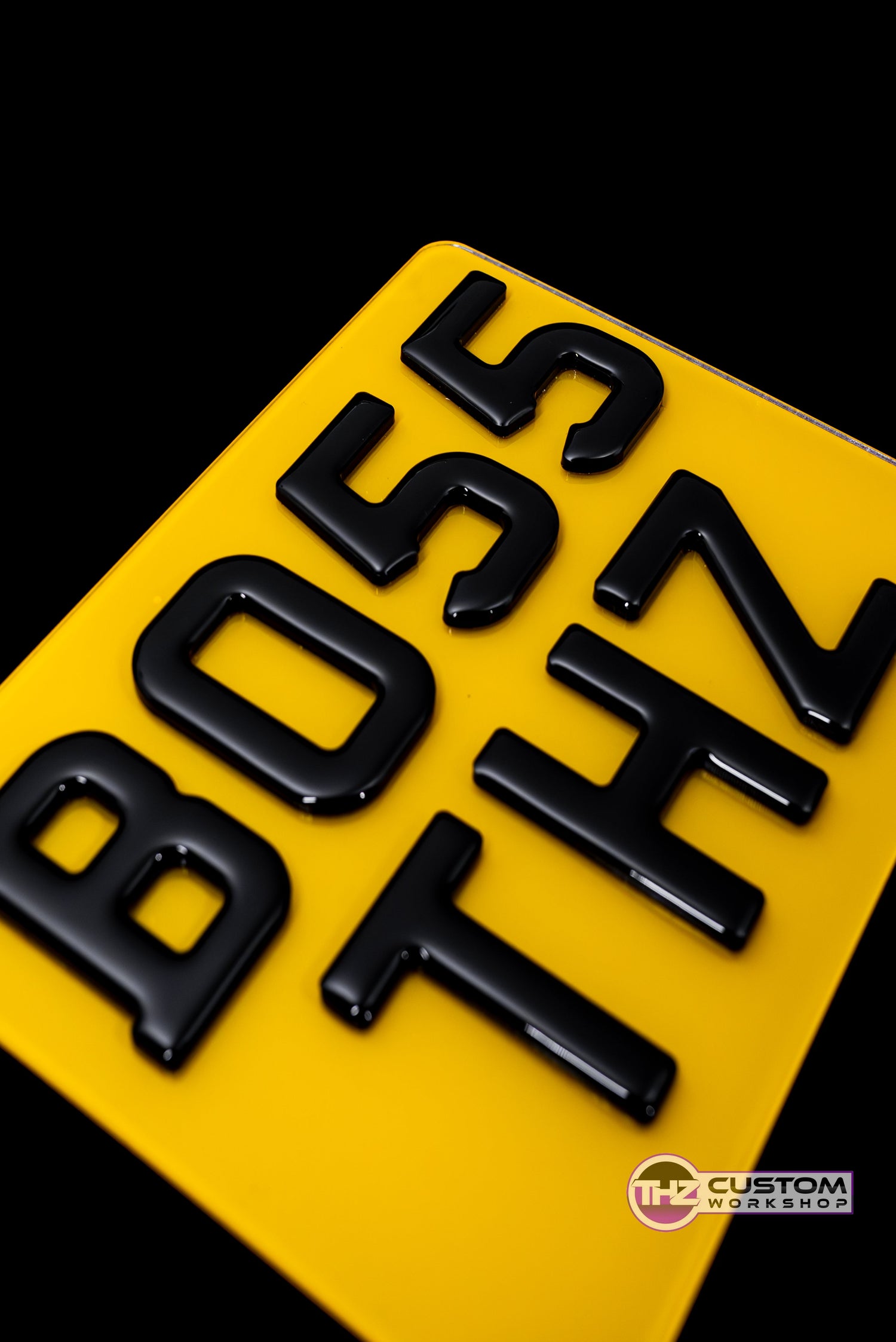 4D Motorbike Gel Number Plate