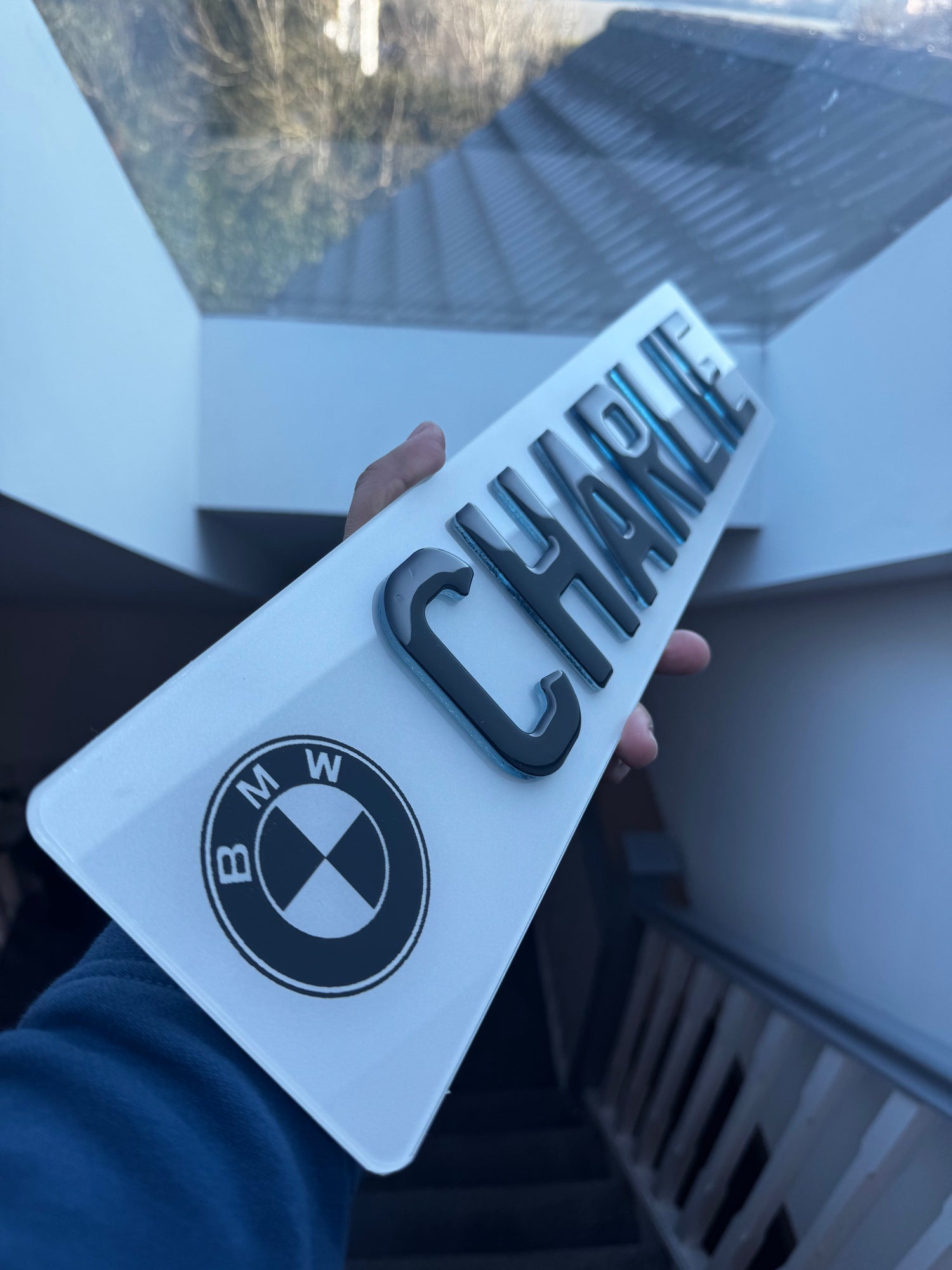 Kids - 4D Neon (6mm) Logo Plate with Gloss or Gel Black Lettering - Novelty Plate