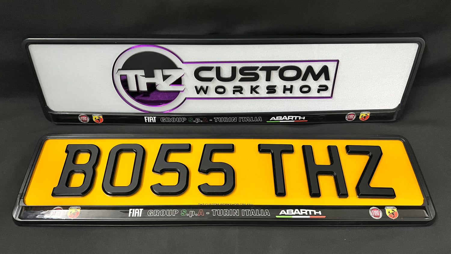 Fiat Abarth Number Plate Holder Set