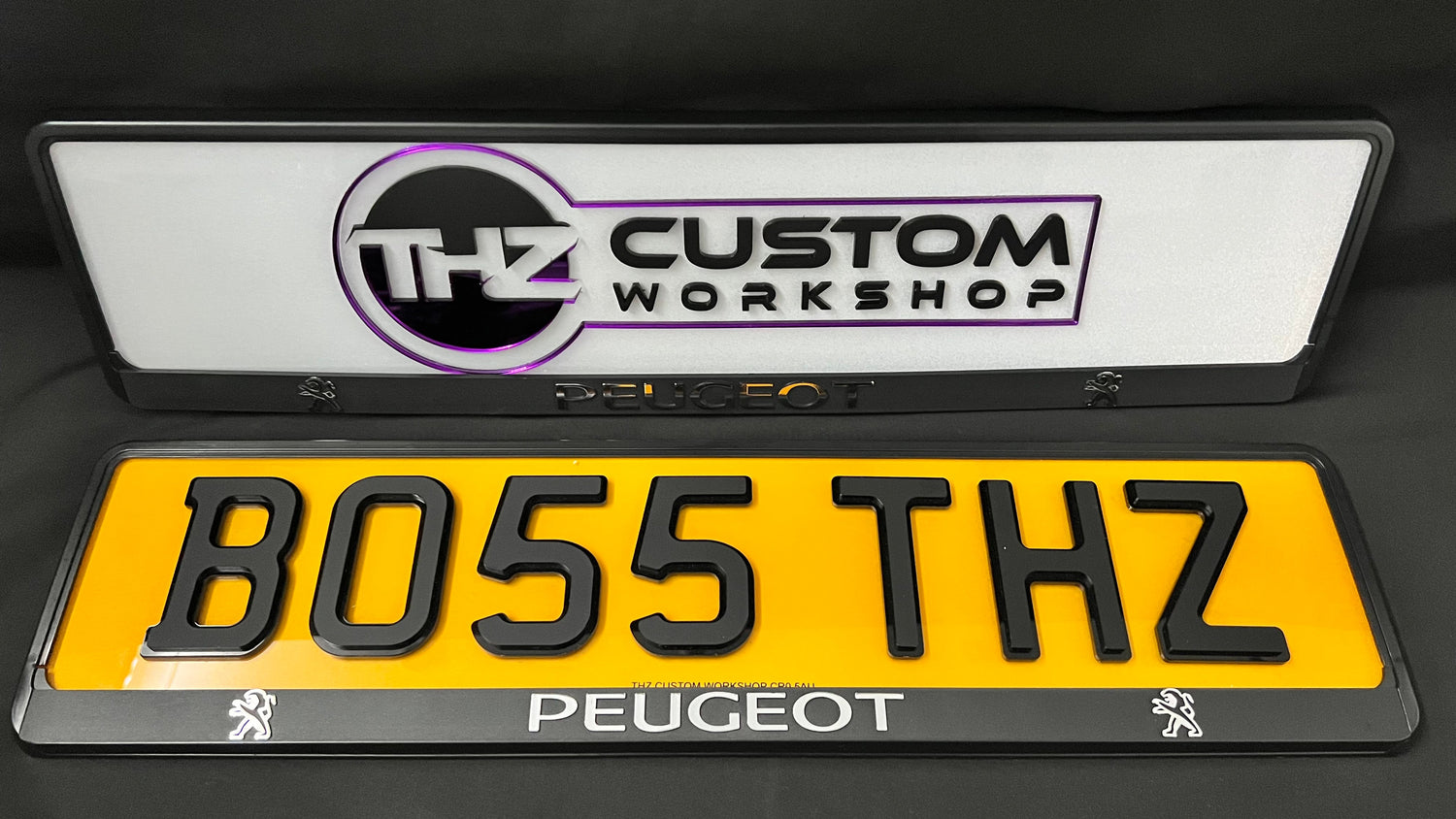 Peugeot 3D Plate Holder Set