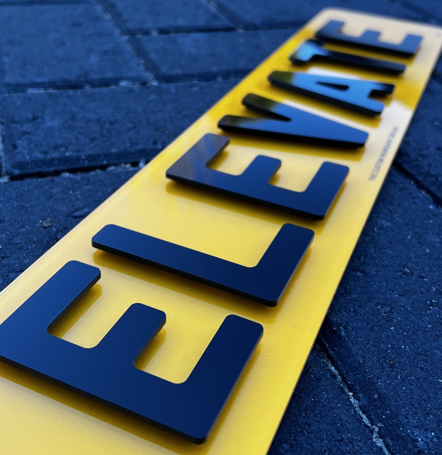 4D Elevate Number Plates Set