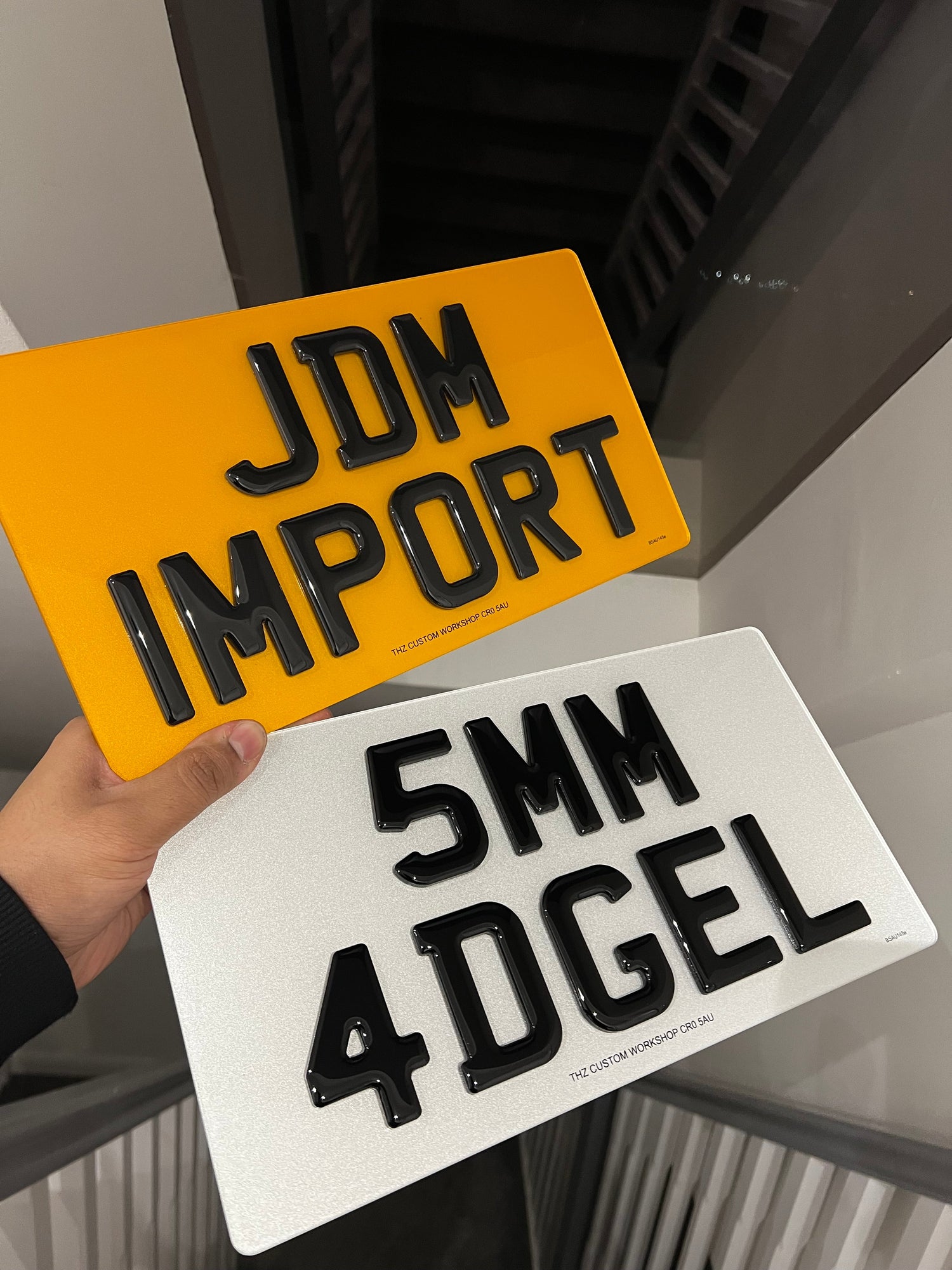 4D Gel 5MM Import Number Plates For JDM Vehicles