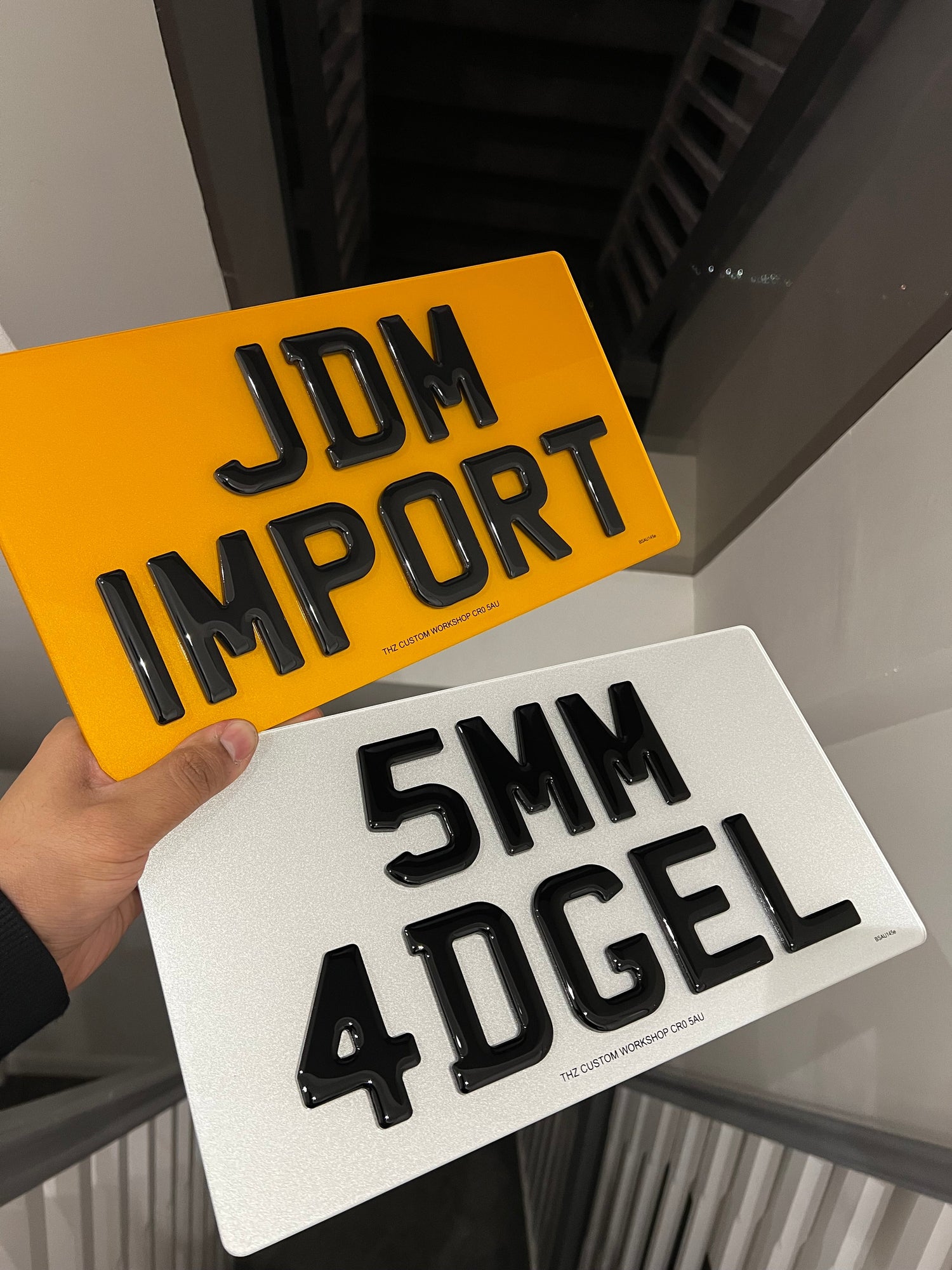 4D Gel 5MM Import Number Plates For JDM Vehicles