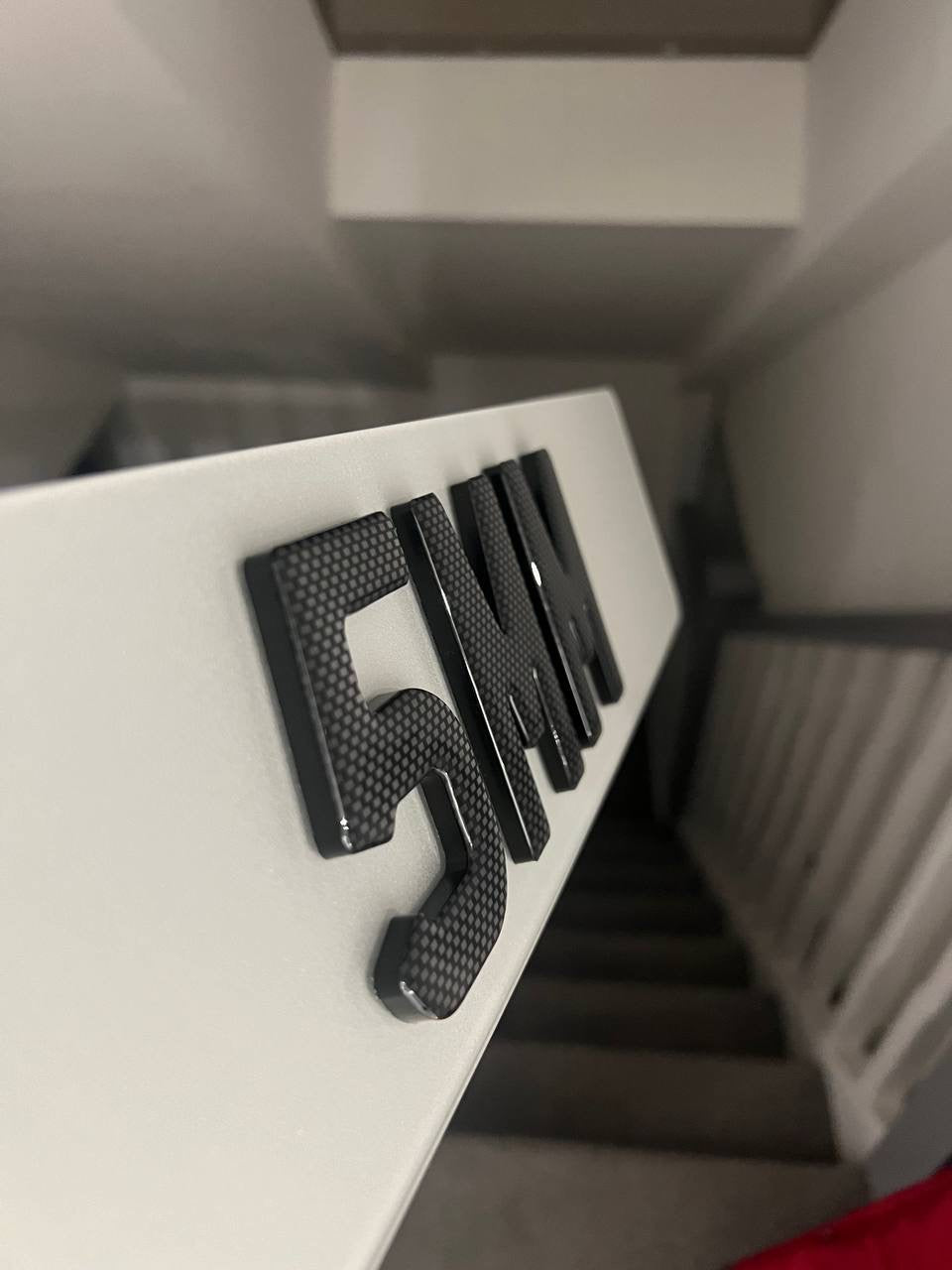 4D Carbon Gel Number Plates (5mm) with Carbon Fibre Style Gel Lettering - Show Plates