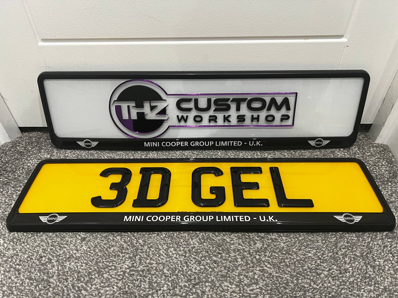 Mini Cooper Plate Holder Set