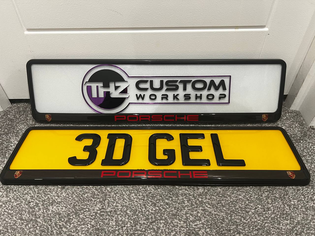 Porsche Plate Holder Set