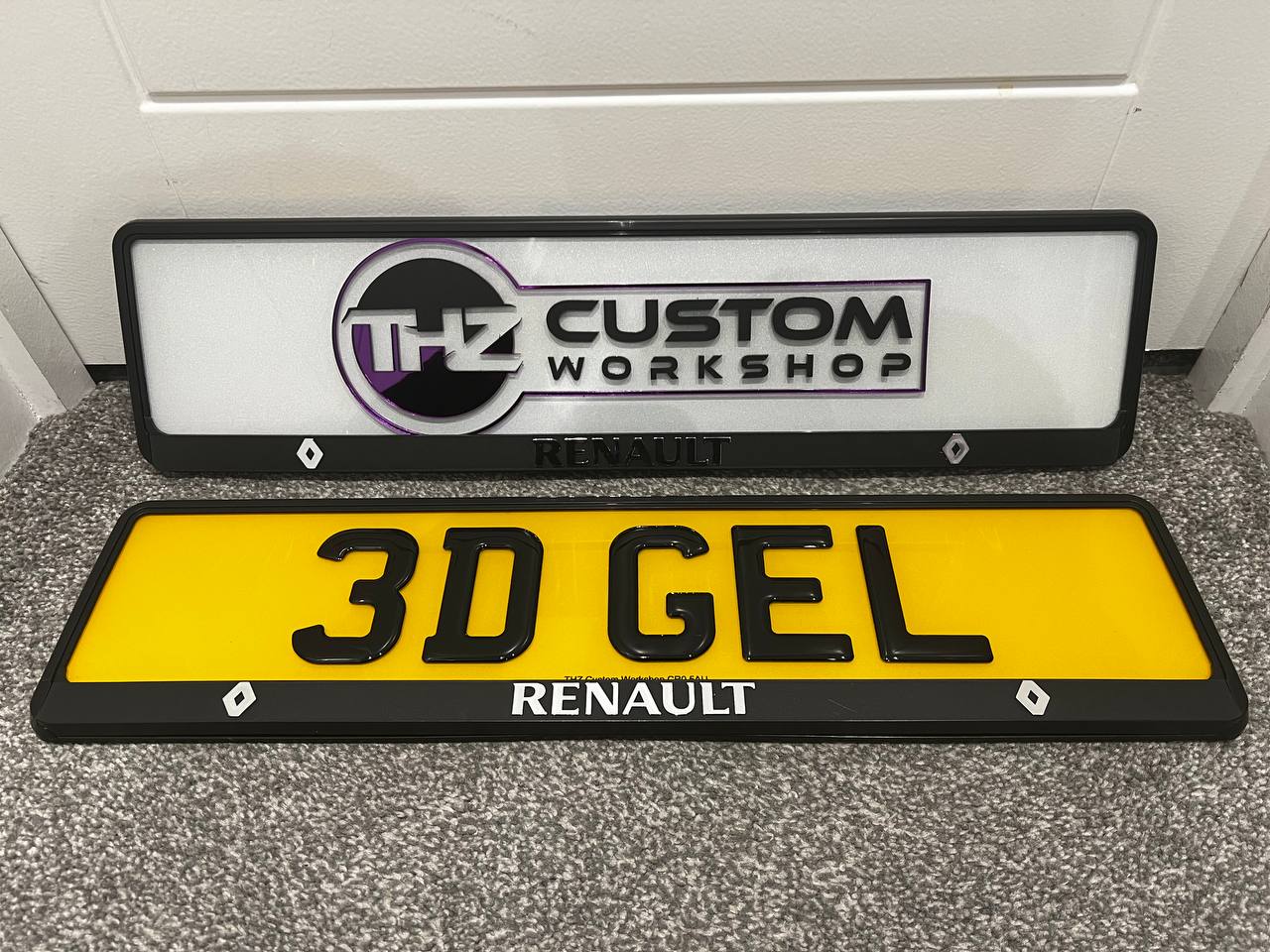 Renault 3D Plate Holder Set