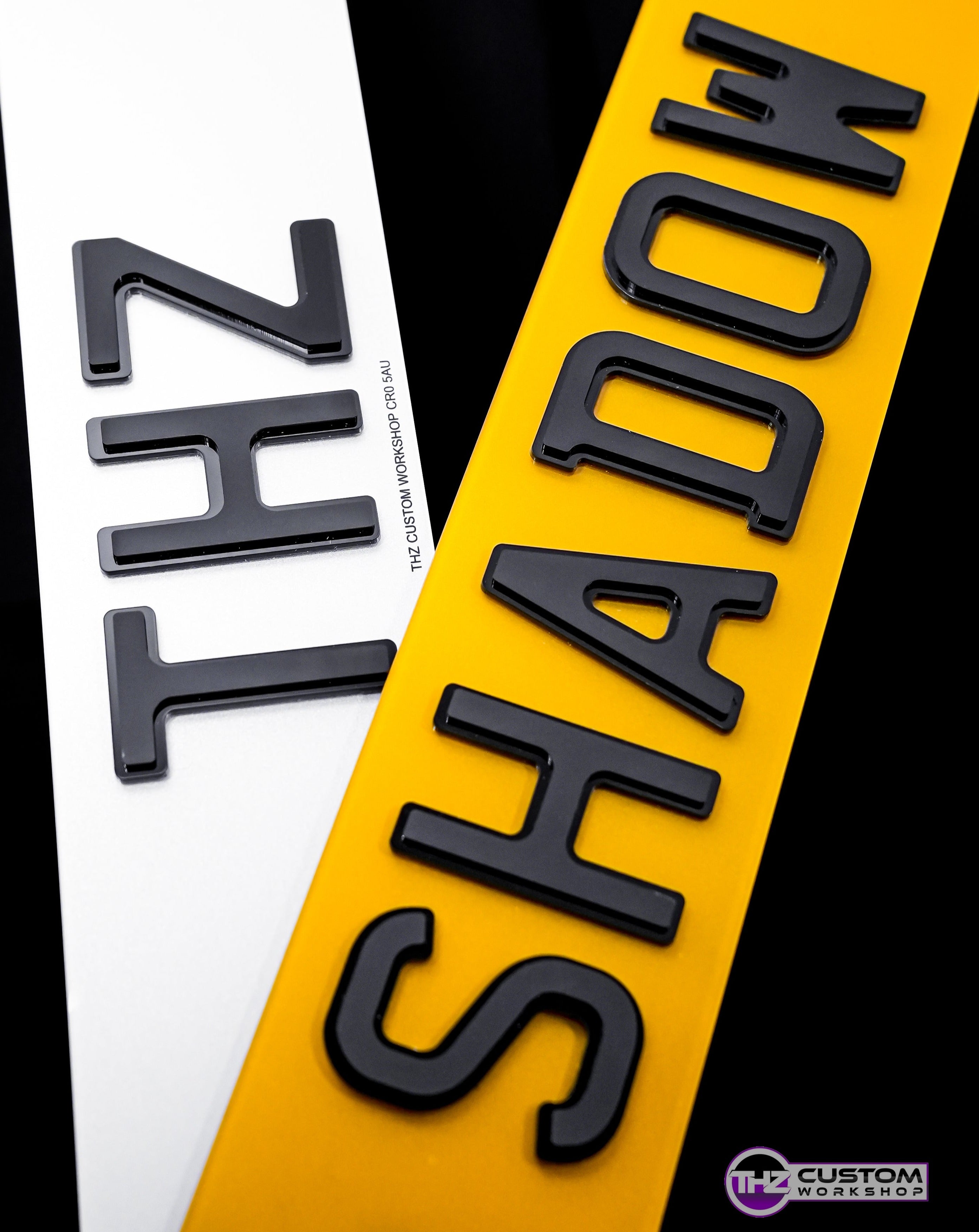 Shadow Numbe Rplates 4D Shadow Number Plates Set | Shadow Number Plate |THZ CUSTOM WORKSHOP ...