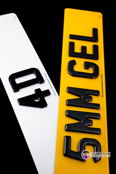 4D Gel Number Plates 