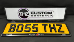Audi S-Line Plate Holder Set 