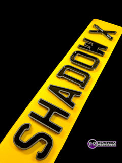 4D Shadow X Number Plates Set