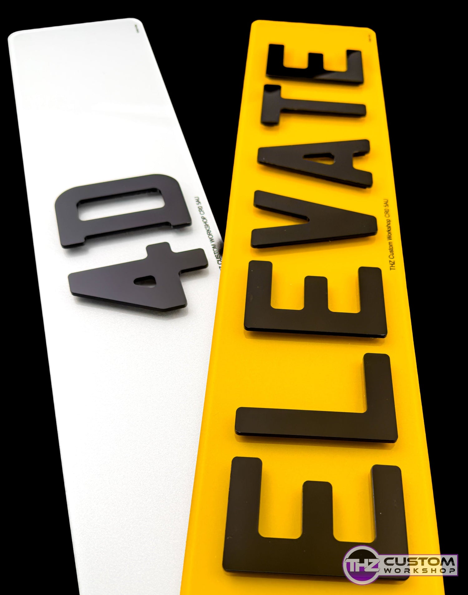 4D Elevate Number Plates Set