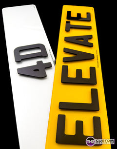 4D Elevate Number Plates Set